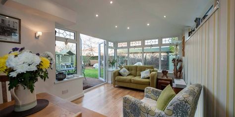 How To Convert Your Conservatory Into A Garden Room Old Conservatory, Conservatory Roof Replacement, Dining Room Extension, Flat Roof Skylights, Warm Roof, Conservatory Roof, Window Glazing, Room Extensions, Roof Extension