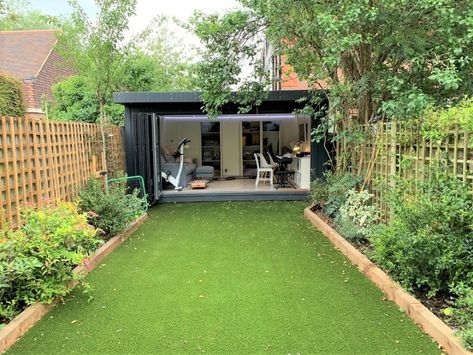 Small Garden Office, Contemporary Garden Rooms, Small Garden Shed, Garden Cabins, Summer House Garden, Summer Houses, Garden Workshops, Timber Buildings, Back Garden Design