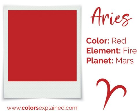 Aries Color Palette, Aries Colors, Aries Color, Red Chakra, Birth Colors, Red Things, Anime Siblings, Color Plan, Power Colors