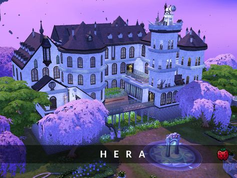 the magic realm but Hogwarts inspired. enjoy!  Found in TSR Category 'Sims 4 Community Lots' Realm Of Magic Sims 4 House, Sims 4 Magic School, Gryffindor Dormitory, Magical Buildings, Sims 3 Houses Ideas, Hufflepuff Common Room, Sims Lots, Ravenclaw Common Room, Gryffindor Common Room