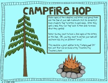 Camping In The Classroom, Camp Read A Lot, Camp Kindergarten, Making Words Activities, Camping Preschool, Preschool Camping, Camping Craft, Camping Theme Preschool, Classroom Camping