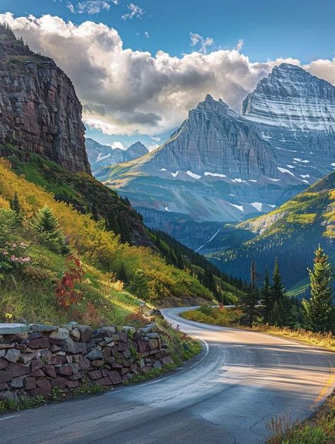 Going To The Sun Road, Glacier National Park Montana, Beautiful Landscape Photography, Big Sky Country, Scenery Pictures, Landscape Background, Beautiful Sites, Us National Parks, Glacier National