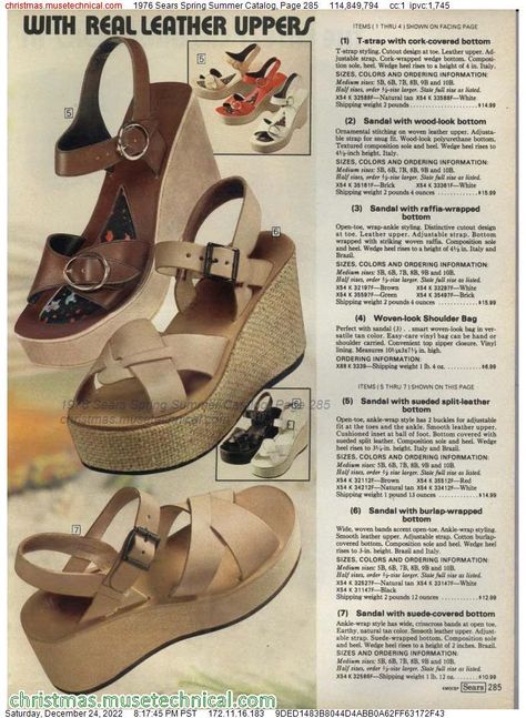 1976 Sears Spring Summer Catalog, Page 285 - Catalogs & Wishbooks 1976 Fashion, 1970s Shoes, 70s Women Fashion, 70s Shoes, Historical Shoes, Fashion 1970s, Fashion Tips For Girls, 70s Women, 60s And 70s Fashion