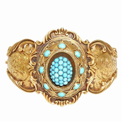 Natural Persian Turquoise Gold Bracelet Antique Turquoise Jewelry, Persian Jewelry, Antique Gold Bracelet, Turquoise Bangle, Handmade Bangle Bracelets, Victorian Bracelet, Yellow Bracelet, Persian Turquoise, Diamond Bangles Bracelet