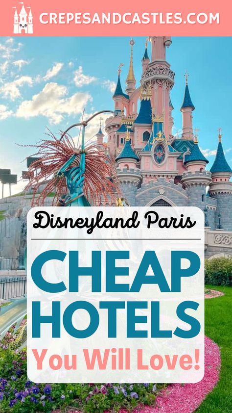 Planning a budget trip? You will love these tips for the best cheap hotels Disneyland Paris has! From value hotels onsite to crazy cheap local hotels and even camping, here are all the ways you can save the most money on accommodation. Tap to find out now #disneylandparishotels #crepesandcastles Best Hotels Near Disneyland, Paris Budget, Paris Accommodation, Disney Package, Paris Trip Planning, Hotels Near Disneyland, Paris Tips, Disney Paris, Disneyland (paris)