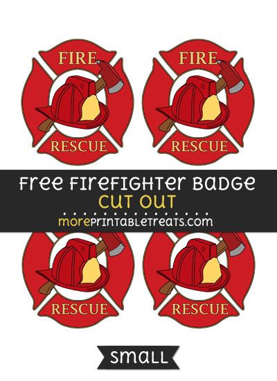 Free Firefighter Badge Cut Out - Small Size Printable Firefighter Badge Printable, Firefighter Badge Template, Free Firefighter Printables, Dayhome Ideas, Firefighter Clipart, Fire Safety Week, Fire Badge, Community Helpers Theme, Safety Week