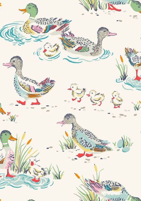 Wallpaper Iphone Vintage, Vintage Backgrounds, Cath Kidston, Ducks, Wallpaper Iphone, Iphone, Water, White