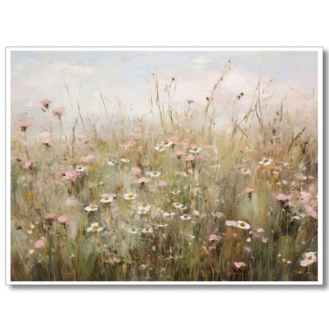 PRICES MAY VARY. Vintage Wall Art Poster: This wildflower field landscape oil painting wall art exudes a charming and mysterious charm, bringing a touch of sophistication and energy to your space. Poster size is 12x16 inches unframed (canvas roll), you can prepare a frame size 12 x 16 inches or larger to match your mural, fully enjoy DIY. Charming Dark Floral Art: A print featuring a vintage botanical style can add a more classic and elegant element to your space. Immerse yourself in the untamed Bedroom Wall Decor Artwork, Paintings Poster, Pretty Wall Art, Diy Poster, Classical Paintings, Botanical Flowers Print, Wall Art Flowers, Aesthetic Interior, Floral Wall Art Canvases