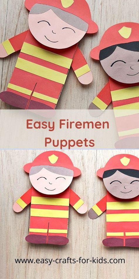 Community Helpers Preschool Crafts Firefighters, Firefighter Template Free Printable, Firefighter Craft Kindergarten, Firemen Crafts Preschool, Firefighter Projects For Preschool, Firefighter Arts And Crafts For Kids, Fireman Art And Craft For Preschool, Fireman Art Preschool, First Responder Crafts Preschool