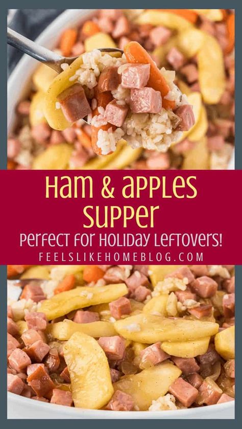 Rice And Carrots, Ham And Rice, Leftover Ham Recipes Casseroles, Rice With Carrots, Ham Recipes Healthy, Apple Recipes Easy Healthy, Healthy Ham, Ham Casserole Recipes, Food For Lunch