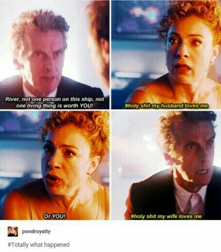 The Husbands Of River Song, Doctor Who Funny, Doctor Who Memes, Mad Man, Funny Couple, Couple Things, 12th Doctor, River Song, Torchwood