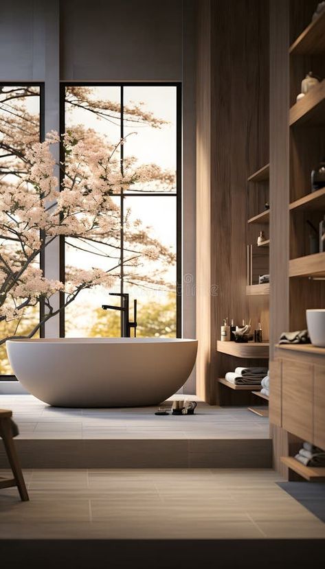 Ivory Serenity: A Luxurious Bath Tub Beckons by a Window stock photos Bathtub In Window, Tub In Front Of Window, Bathtub With A View, Home Retreat, Comfort Home, Window Photo, Vector People, Light Bathroom, White Bath