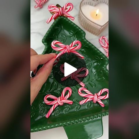 TikTok · beautyanddasweetz Candy Cane Bows In Oven, Mini Candy Canes, Android Apps, Candy Cane, Twitter Card, Peppermint, Christmas