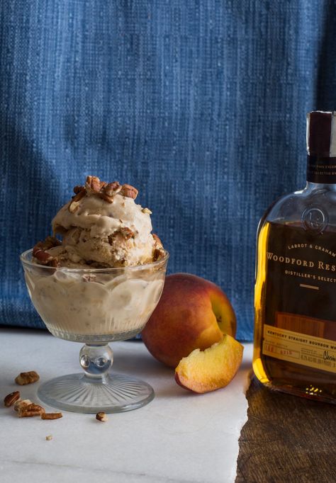 Bourbon Brown Butter Peach Ice Cream – Garden & Gun Bourbon Ice Cream, Pecan Ice Cream, Peach Ice Cream, Sorbet Recipes, Pecan Recipes, Southern Food, Peach Recipe, Ice Cream Machine, Ice Cream Desserts