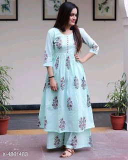 🌹Kurti set: starting ₹645 /- free COD whatsapp+919199626046 Kurti Sleeves Design, Frock Style, Churidar Designs, Salwar Designs, Long Kurti Designs, Cotton Kurti Designs, Dress Neck Designs, Dress Design Patterns, Kurti Neck Designs