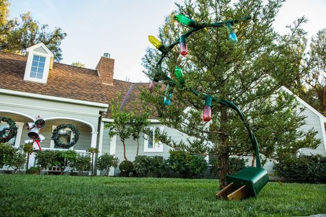 Paige Hemmis' DIY Giant Christmas Lights | Home & Family Giant Christmas Lights, Christmas Lights Diy, Lights Diy, Diy Christmas Lights, Christmas Light Installation, Hanging Christmas Lights, Christmas Lighting, Christmas Decorations Diy Outdoor, Outdoor Christmas Lights