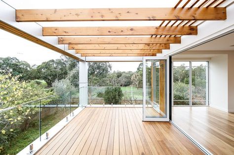 Timber Pergola, Balcony Flooring, Light Wood Floors, Timber Deck, Covered Pergola, Diy Pergola, Flooring Ideas, Outdoor Deck, Timber Flooring