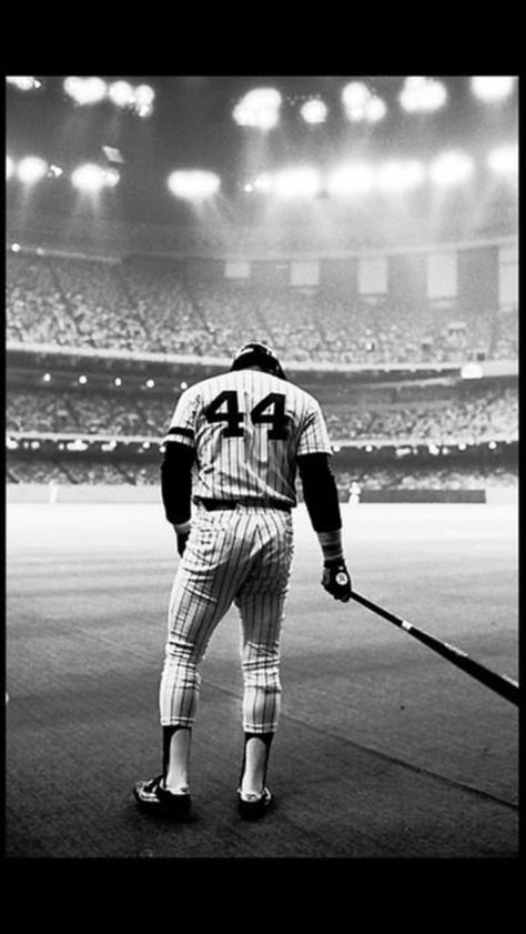 There is only one #44 - Reggie Jackson. Yankees Baseball Players, Baseball Images, Mlb Photos, Major League Baseball Stadiums, Monument Park, Summer Ball, Red Sox Nation, Damn Yankees, Cincinnati Reds Baseball