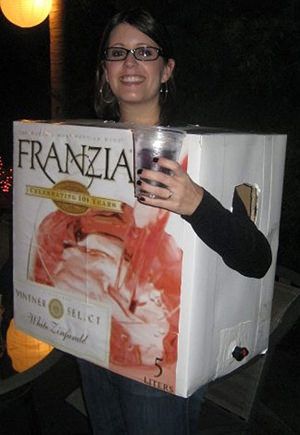 Boxed Wine Alcohol Halloween Costumes, Halloween Highlights, Wine Costume, Boxed Wine, Meme Costume, Angel Halloween Costumes, Themed Halloween Costumes, Box Costumes, Holiday Party Themes