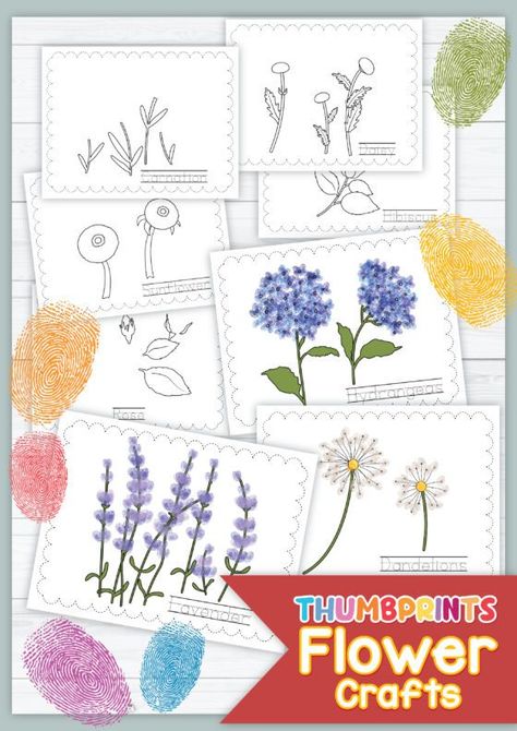 Fingerprint Class Project, Thumbprint Flowers, Fingerprint Flowers, Leaf Printables, Nanny Activities, Preschool Calendar, Thumbprint Art, Teacher Vibes, Kids Notes