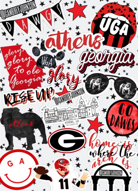 Georgia Bulldog Aesthetic, Cute Uga Wallpaper, Uga Aesthetic Wallpaper, Uga Football Aesthetic, University Of Georgia Wallpaper, University Of Georgia Art, Georgia Wallpaper Iphone, Ga Bulldogs Wallpaper, Uga College Aesthetic