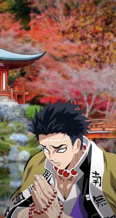 Gyomei Himejima (悲ひ鳴め嶼じま 行ぎょう冥めい Himejima Gyōmei?) is a major supporting character of Demon Slayer: Kimetsu no Yaiba. He is a Demon Slayer of the Demon Slayer Corps and the current Stone Hashira (岩いわ柱ばしら Iwa Bashira?). Gyomei also serves as the mentor of Genya Shinazugawa. Kanao Pfp, Stone Hashira, Kagaya Ubuyashiki, The Hashira, Symbiote Spiderman, Gyomei Himejima, Dragon Ball Z Iphone Wallpaper, Dragon Wallpaper Iphone, Anime Mobile