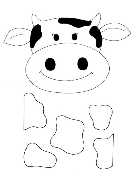 Paper Bag Cow Craft, Cow Template, Cow Mask, Animal Crafts Preschool, Cow Appreciation Day, Cow Craft, Cow Coloring Pages, Farm Animal Crafts, Farm Preschool