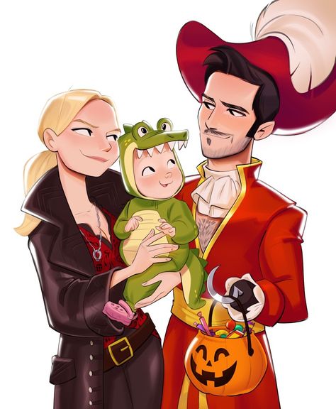 Once Upon A Time Fan Art, Ouat Fanart, Swan Halloween, Dark Hole, Ouat Funny, Once Upon A Time Funny, Once Up A Time, Hook And Emma, Captain Swan