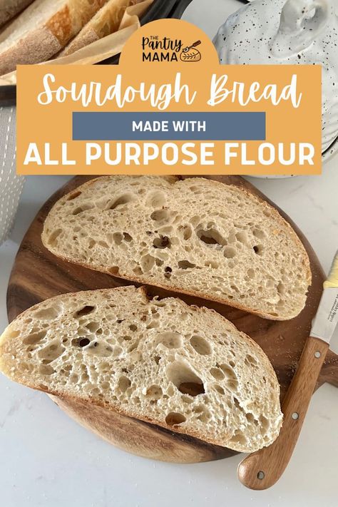 All purpose flour sourdough bread - learn how to make great sourdough bread using all purpose flour with a lower hydration level. Easy Sourdough Bread Recipe, Whole Wheat Sourdough, Vital Wheat Gluten, Bread Baker, Sourdough Baking, Sourdough Bread Recipe, Fool Proof Recipes, Sourdough Recipes, High Altitude