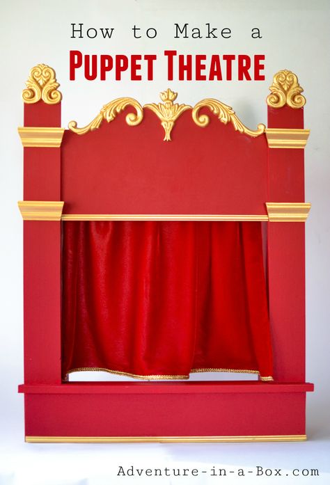 Family Activity For Kids, Kids Puppet Theater, Mini Theatre, Make A Puppet, Theatre Diy, Puppet Stage, Puppet Theaters, Wooden Puppet, Puppet Theatre