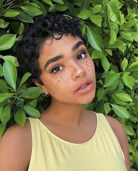 Aiyana Lewis, Short Curly Pixie, Modern Haircuts, Big Chop, Women's Hair, My Nails, Hair Care Tips, Perm, Pixie Cut