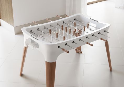 Modloft announces its latest elevated rec room game design, a chic and sleek foosball table sure to bring some class to any game room set-up. Rec Room Game, Poker Table Plans, Montauk House, Schonbrunn Palace, Basement Media Room, Retro Games Room, Retro Bowling, Table Football, Foosball Table