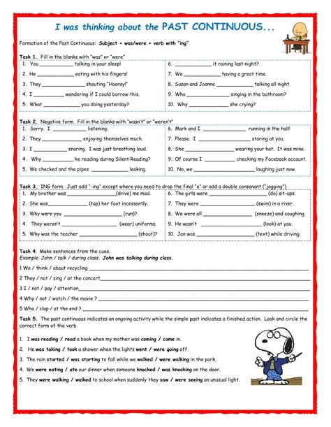 Past continuous interactive and downloadable worksheet. Check your answers online or send them to your teacher. Past Continuous Worksheets, Past Continuous Tense, Easy English Grammar, Past Continuous, English Grammar Exercises, Past Simple, English Teaching Materials, Grammar Exercises, Teaching English Grammar