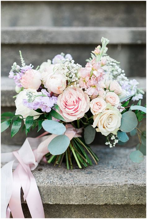 Lavender And Blush Bouquet, Blush And Lilac Wedding Flowers, Blush Lilac Wedding, Lilac And Blush Quinceanera, Pastel Bridesmaids Bouquet, Lilac And Blush Wedding, Lavender And Pink Wedding, Lilac Bridal Bouquet, Bridal Bouquet Blush