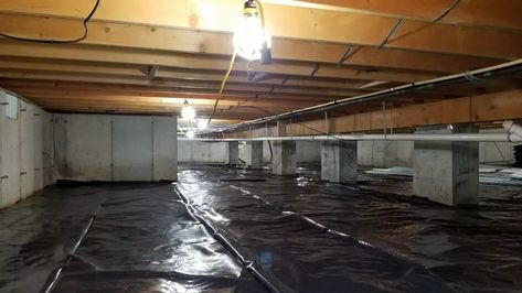 crawl space vapor barrier Crawl Space Vapor Barrier, Crawl Space Door, Pier And Beam Foundation, Crawl Space Repair, Crawl Space Encapsulation, Crawl Space Foundation, Beam House, Foundation Repair, Mold Remediation