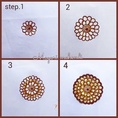 Mehendi Designs Tutorial, Flowers Mehendi Designs, Flowers Mehendi, Homemade Skin Toner, Mehndi Flower, Cute Henna Designs, Henna Tutorial, Cute Henna, Wedding Drawing