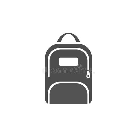 Dark backpack icon. On a white background , #Ad, #backpack, #Dark, #icon, #background, #white #ad Backpack Icon, Icon Background, Jordan Logo, Folder Icon, Dark Icon, Background White, Background Illustration, Macbook, Stock Illustration