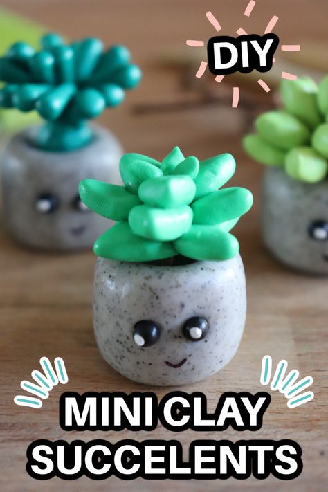 Diy Polymer Clay Plant Pot, Polymer Clay Cute Figures, Polymer Clay Ideas Animals, Easy Modeling Clay Ideas Animals, Beginner Polymer Clay Projects, Mini Polymer Clay Ideas, Polymer Clay Figures Tutorial, Palmer Clay Ideas, Mini Clay Ideas Easy