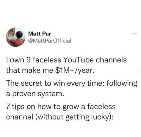 Grow your faceless channel to $1M/year with 3 simple steps! #facelesschannel #youtube . #Faceless_Youtube_Channel_Ideas #Creator_Quotes #Youtube_Niche #Faceless_Youtube_Channel Creator Quotes, Youtube Niche, Faceless Youtube, Youtube Thumbnail Template, Channel Ideas, Youtube Banner Template, Youtube Thumbnails, Youtube Design, Thumbnail Design