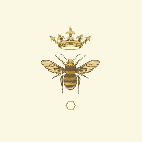 Queen Bee, Fashion Jewellery, Badger, Fine Art Print, Designer Fashion, Honey, Bee, Crown, Art Print