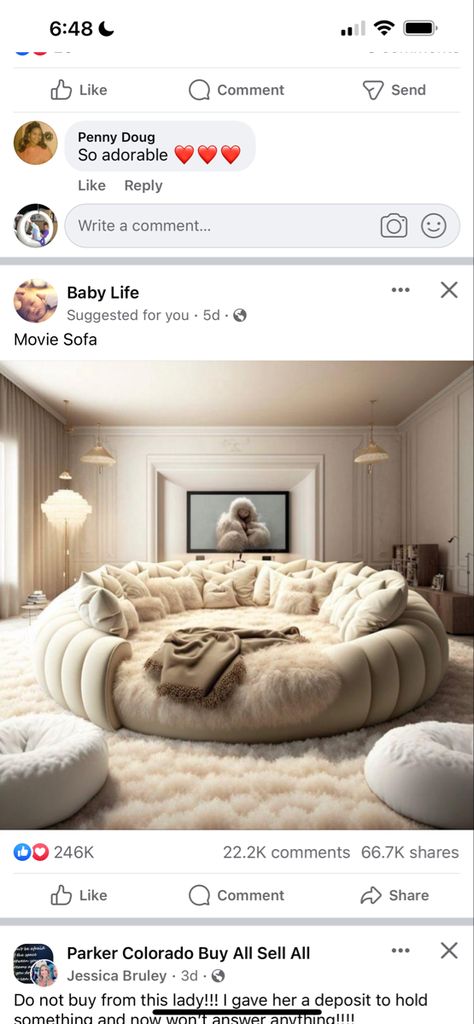 Cool Couches For Bedroom, Circular Movie Sofa, Big Sofa Living Room Comfy Couches, Round Couch Living Room, Half Circle Couch, Circle Couch Round Sofa, Oversized Couch Living Room, Fluff Daddy Couch, Semi Circle Couch