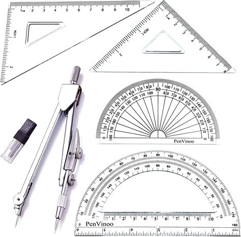 AmazonSmile : Student Drawing Compass Math Geometry Tools (5 pcs-Compass-Silver) : Office Products Compass Math, Compass Drawing Tool, Compass Tool, Drafting Compass, Architect Tools, Math Drawing, Triangle Ruler, Drafting Tools, Student Drawing