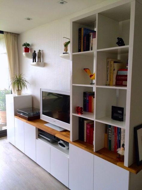 TV unit from IKEA METOD Kitchen Cabinets | IKEA Hackers | Bloglovin’ Eket Ikea, Ikea Entertainment Center, Ikea Tv Unit, Tv Stand Living Room, Ikea Metod Kitchen, Hackers Ikea, Cabinets Ikea, Ikea Eket, Ikea Tv