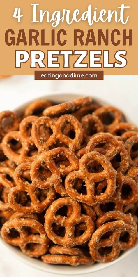 Buttery Garlic Ranch Pretzels, How To Make Seasoned Pretzels, Ranch Spicy Pretzels, Easy Ranch Pretzels, Recipe For Seasoned Pretzels, Appetizers With Pretzels, Zesty Ranch Pretzels, Pretzels With Seasoning, Pretzel Mixes Easy Recipes