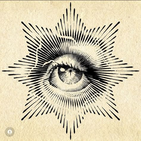 Hypnotised Illustration, Eye Sun Tattoo, Metaphysical Tattoos, Creepy Sun, Linework Drawing, Etching Tattoo, Desenho Tattoo, Tattoo Flash Art, Art Tattoos