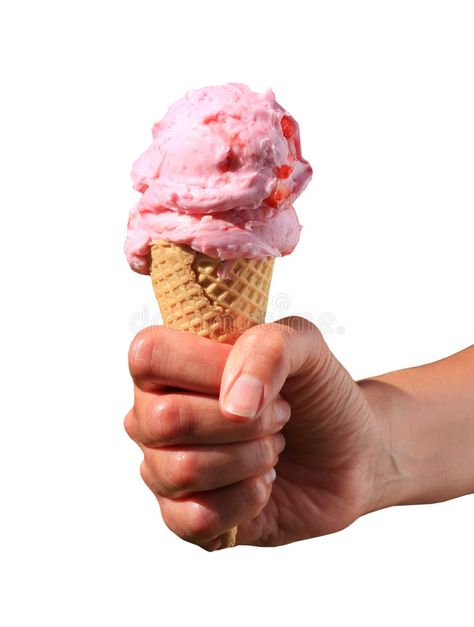 Holding Ice Cream, Strawberry Ice Cream Cone, Ice Cream Strawberry, Ice Cream Month, Ice Cream Photography, July Events, Strawberry Ice Cream, Perfect Weather, Hand Holding