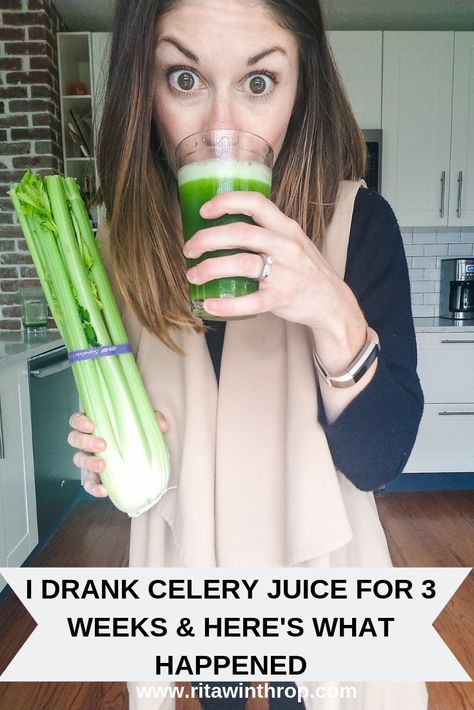 Not sure about the #celeryjuice trend? I had to test it out for myself, so see how I did it, and what happened after drinking celery juice for 3 weeks. The results might surprise you.  #celery #juice #juicedetox #cleanskincare #celeryjuice #wellness #cleaneating Spinach Juice Benefits, Apple Juice Benefits, Ginger Juice Benefits, Carrot Juice Benefits, Celery Smoothie, Kale Juice, Celery Juice Benefits, Smoothie Benefits, Green Juice Recipe