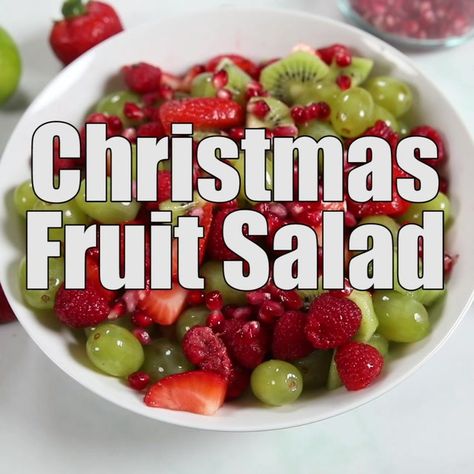 Made with seasonal fruit and a delectable honey-lime dressing, Christmas Fruit Salad makes the perfect addition to your holiday brunch menu. Fruit Salad With Lime And Honey, Light Fruit Salad, Fruit Salad For Brunch, Christmas Brunch Fruit Salad, Christmas Morning Fruit Salad, Christmas Brunch Salad, Fruit Salad With Honey Lime Dressing, Christmas Fruit Cups, Christmas Fruit Salad Recipes