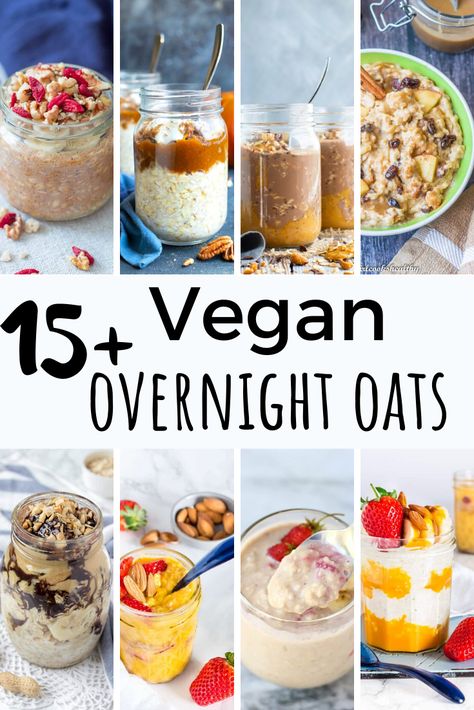 Overnight Oats Healthy Clean Eating, Oats In A Jar, Protein Blueberry, Overnight Oats In A Jar, Overnight Oats With Yogurt, Chocolate Apple, Oats Overnight, Overnight Oats Recipes, Vegan Overnight Oats