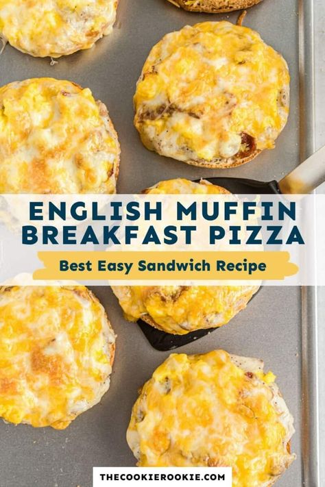 Mini Breakfast Pizza, What To Put On English Muffins, Breakfast English Muffins Sandwiches, English Muffin Sandwich Ideas, English Muffin Breakfast Ideas, English Muffin Toppings, English Muffin Ideas, English Muffins Toppings, Maggie Food